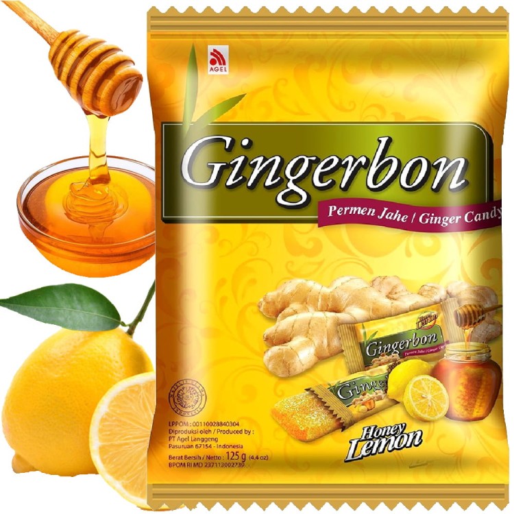 Cukierki Imbirowe z Miodem i Cytryną Original Ginger Candy 125g GINGERBON