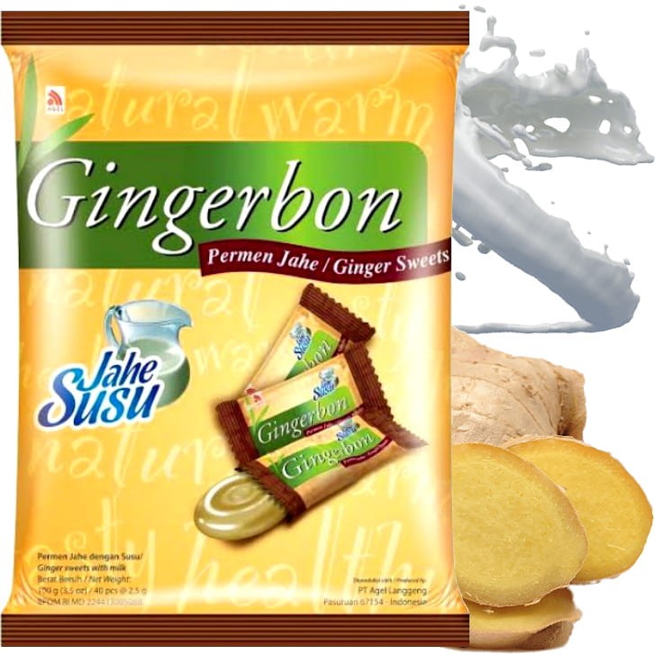 Cukierki Imbirowe o Mlecznym Smaku Jahe Susu Ginger Candy 100g GINGERBON