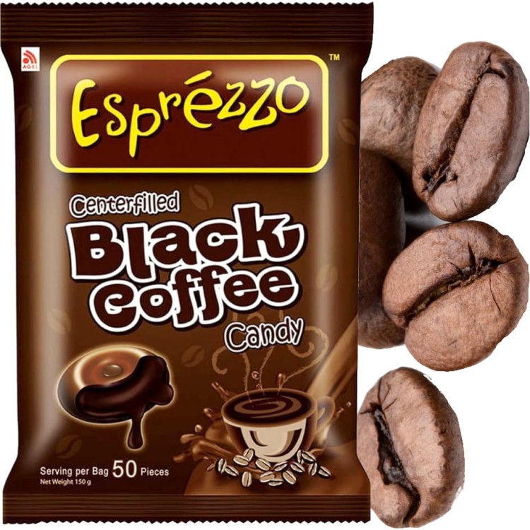 Cukierki Kawowe z Nadzieniem Czarna Kawa Black Coffee ESPREZZO 150g AGEL
