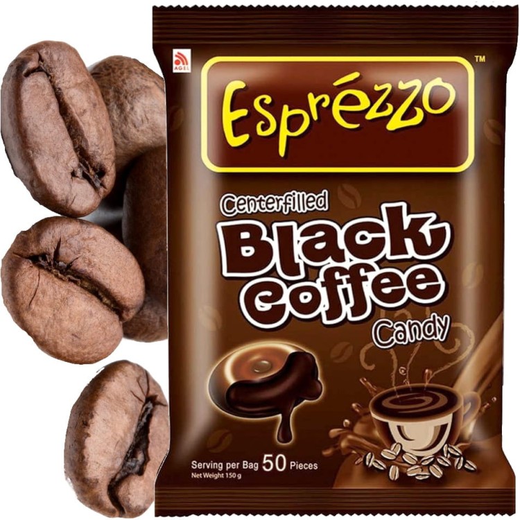 Cukierki Kawowe z Nadzieniem Czarna Kawa Black Coffee ESPREZZO 150g AGEL