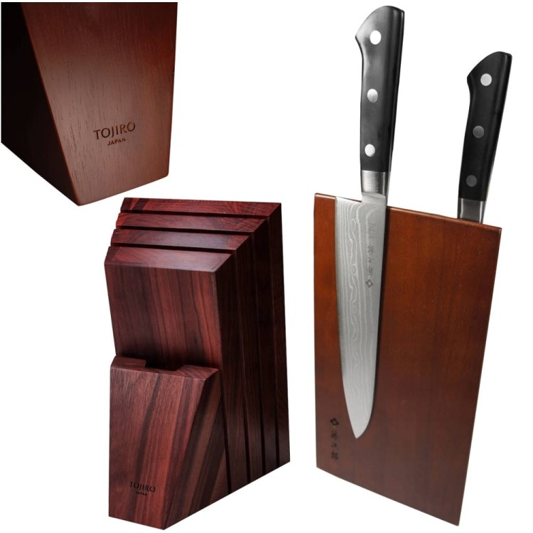 Tojiro Japoński Drewniany Blok Na Noże z Magnesem Pro