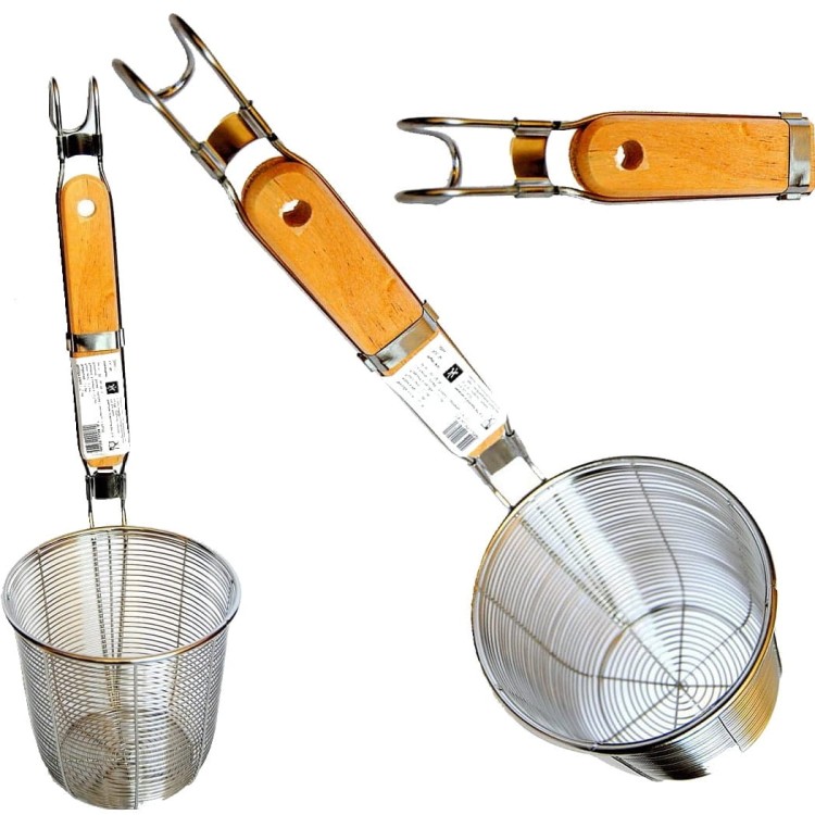 Czerpak Cedzak Sito Do Odcedzania Makaronu Woka Szeroki 12cm Głęboki 11cm HS