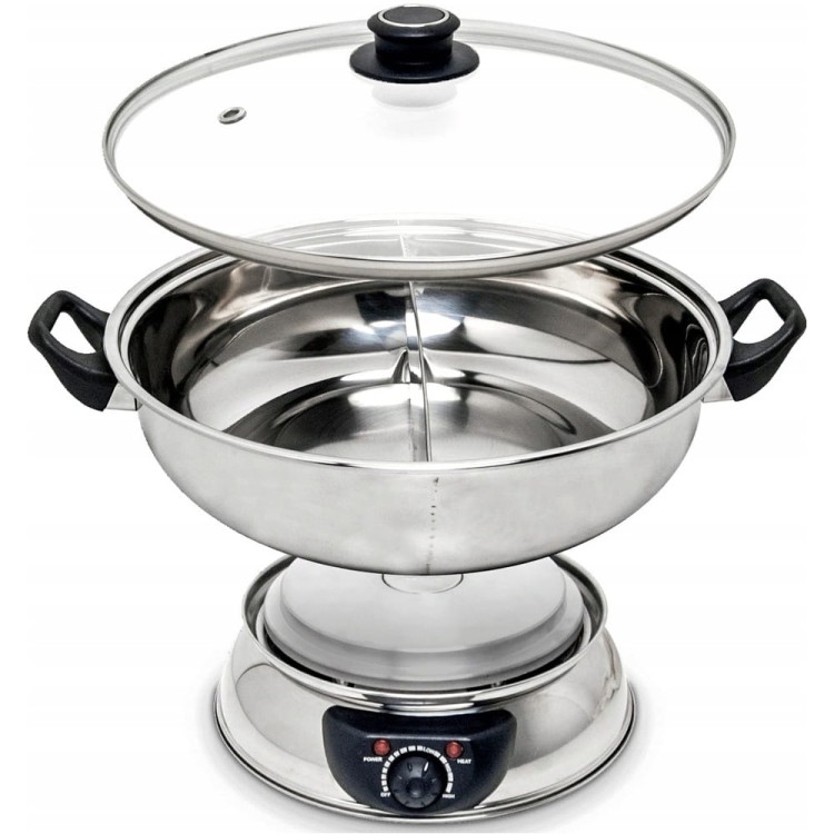 Elektryczny Gorący Garnek Dzielony 4,5 Litra 4500ml HOT POT 30cm REMO