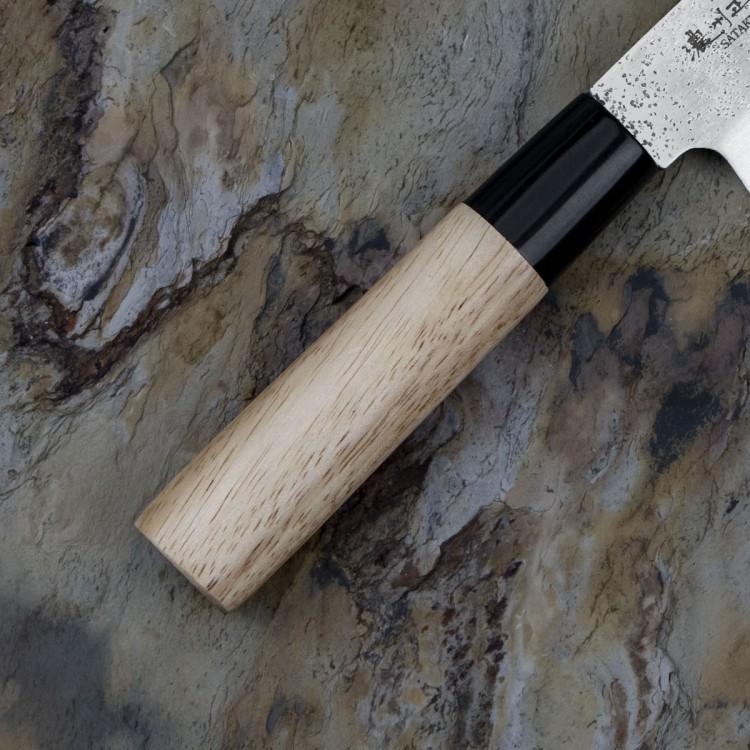 Satake Nashiji Natural Japoński Ostry Nóż Kuchenny Uniwersalny 56 HRC 12cm