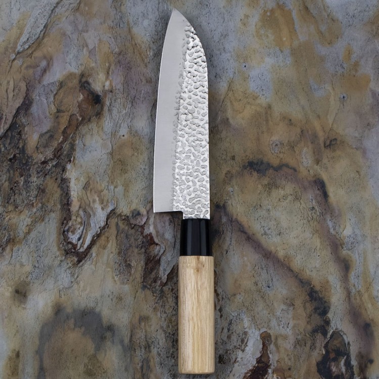 Satake Magoroku Saku Japoński Nóż Kuchenny Santoku Do Warzyw 56-58 HRC 17cm
