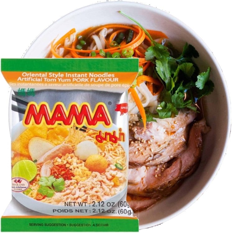 Tajska Zupka Błyskawiczna Wieprzowa Makaron Instant PORK Tom Yum 60g MAMA