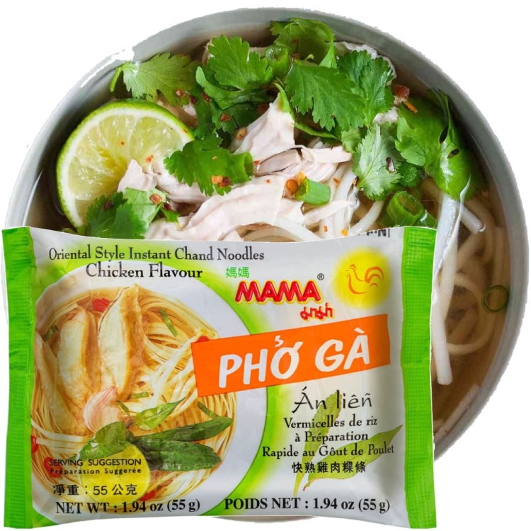 KARTON Tajska Zupka Błyskawiczna Makaron Ryżowy Instant Kurczak Pho Ga 30x55g MAMA