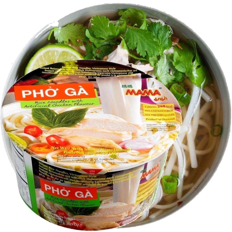Tajska Zupka Błyskawiczna Makaron Ryżowy Instant Kurczak Pho Ga Cup 65g MAMA