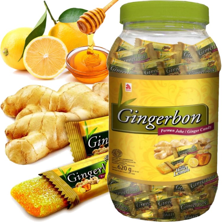 Cukierki Imbirowe z Miodem i Cytryną Original Ginger Candy 620g GINGERBON