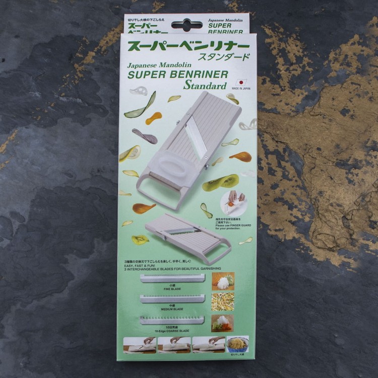 Benriner Super Standard Japońska Ostra Mandolina Do Warzyw 95mm 9,5cm Beige Beż