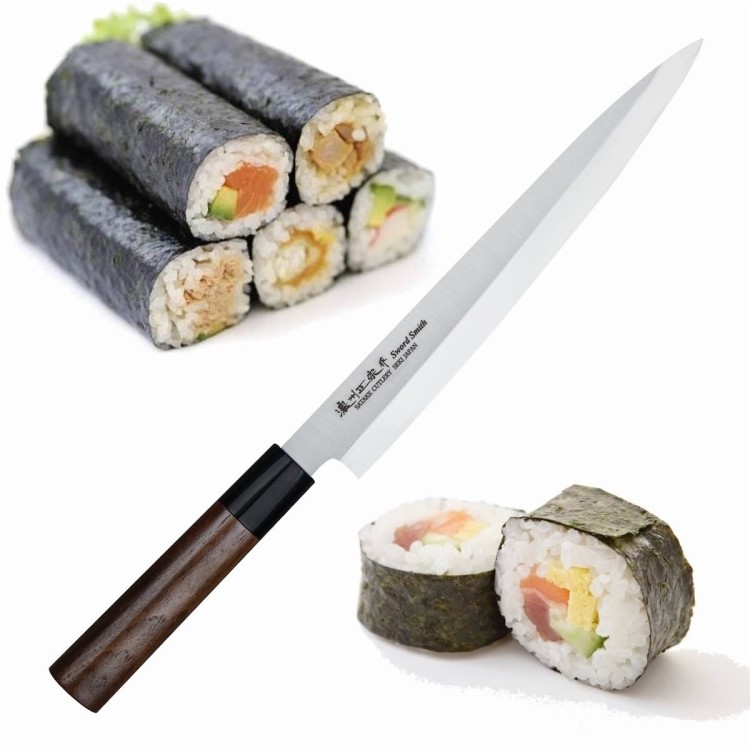 Satake Kenta Walnut Japoński Nóż Yanagi Sashimi Do Sushi 21cm