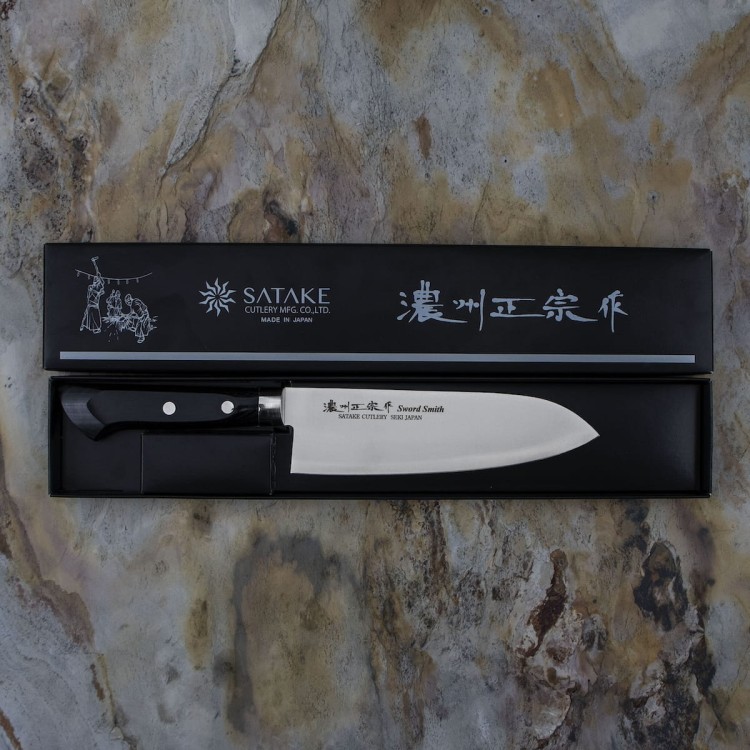 Satake Unique Aogami#2 Japoński Nóż Santoku 17cm