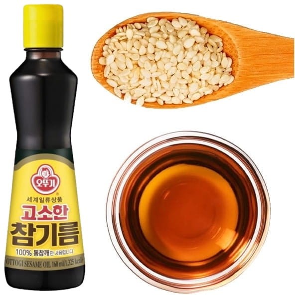 Koreański Olej Sezamowy z Prażonych Ziaren 160ml Pure Sesame Oil OTTOGI