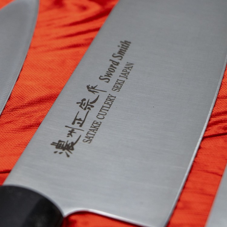 Satake Misaki Japoński Zestaw 3 Noży w Drewnianym Pudełku HG8775W