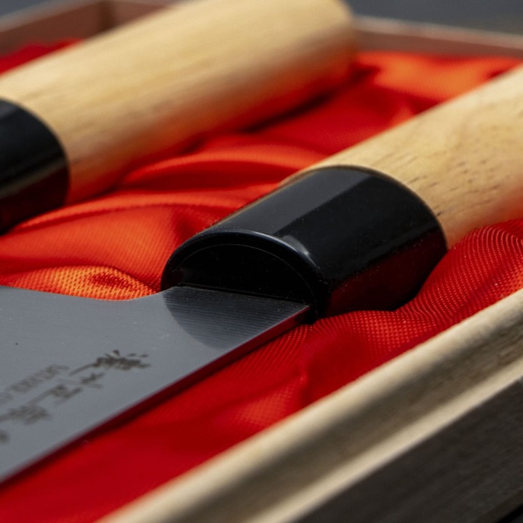 Satake Misaki Japoński Zestaw 2 Noży Nóż Santoku 18cm i Nakiri 17cm