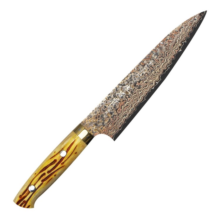 Takeshi Saji OBB Black VG-10 Color Japoński Nóż Szefa Kuchni 18cm