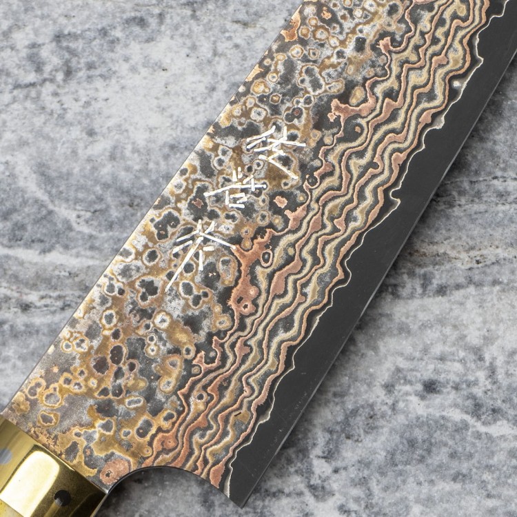 Takeshi Saji OBB Black VG-10 Color Japoński Nóż Szefa Kuchni 18cm