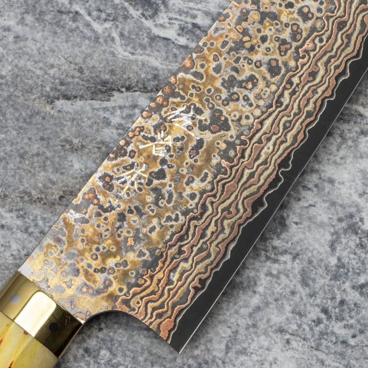 Takeshi Saji OBB Black VG-10 Color Japoński Nóż Bunka 17cm