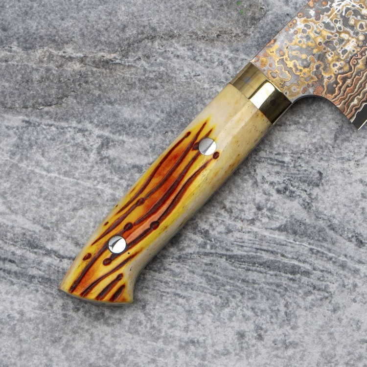 Takeshi Saji OBB Black VG-10 Color Japoński Nóż Santoku 18cm