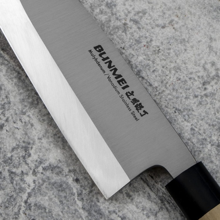 Bunmei Leworęczny Japoński Nóż Kuchenny Deba 19,5cm