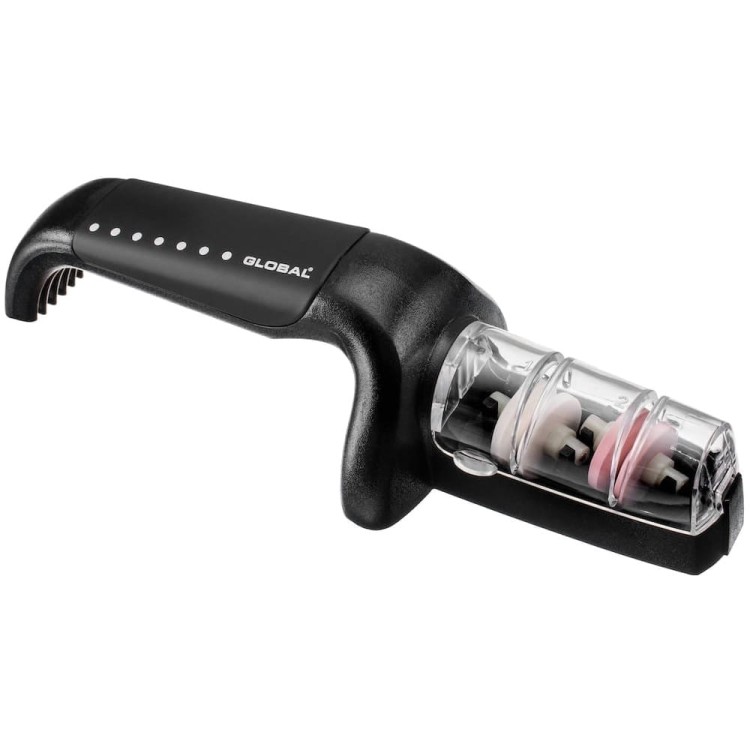 Global Japońska Ceramiczna Ostrzałka Wodna Do Ostrzenia Noży Czarno-Biała G-91/BW