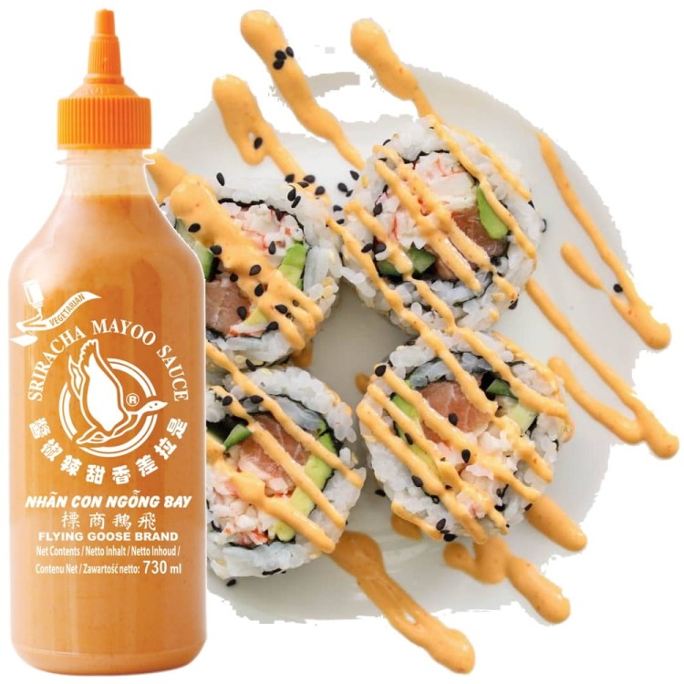 Sos Chili Sriracha SPICY MAYO Ostry Majonez Polewa Dodatek Do Sushi 730ml FLYING GOOSE BRAND