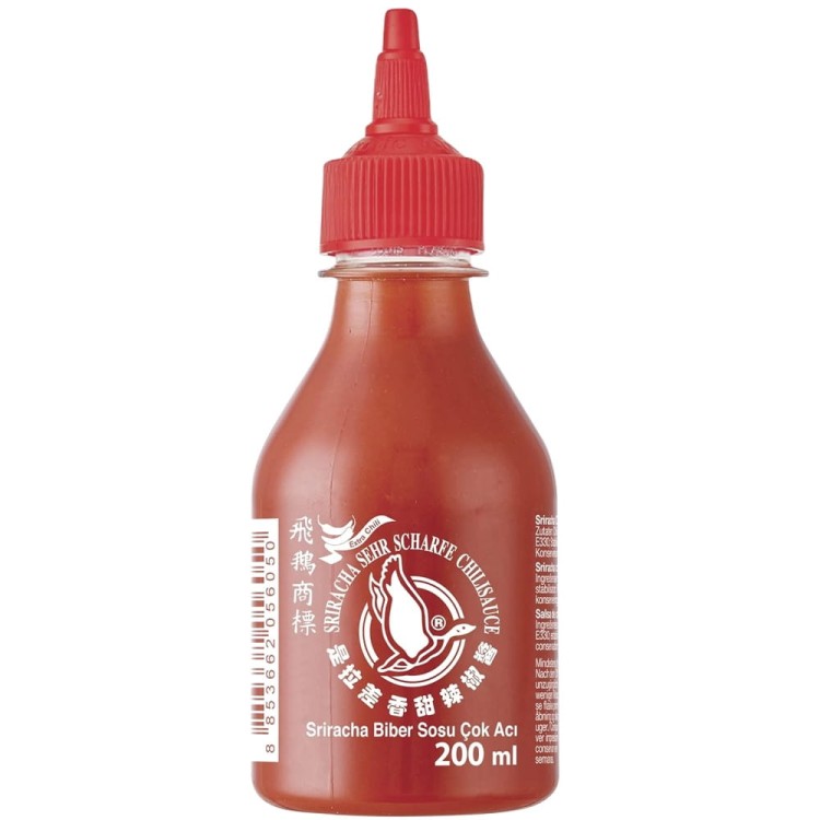 Tajski Sos Chili Sriracha Bardzo Ostry Hot Chilli 70% z Dozownikiem 200ml FLYING GOOSE BRAND