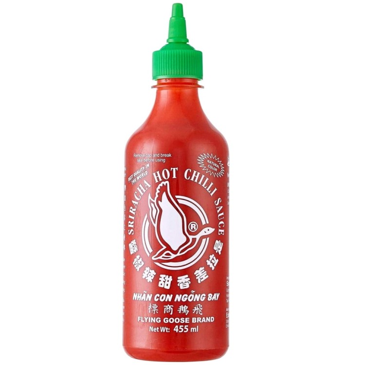 Tajski Ostry Gęsty i Aromatyczny Sos Chili Zielona SRIRACHA Spicy Hot 455ml FLYING GOOSE BRAND