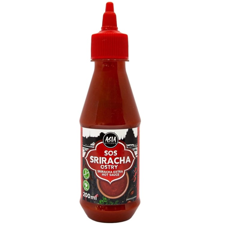 Tajski Sos Chili Sriracha Bardzo EXTRA HOT Chilli Sauce 200ml ASIA KITCHEN