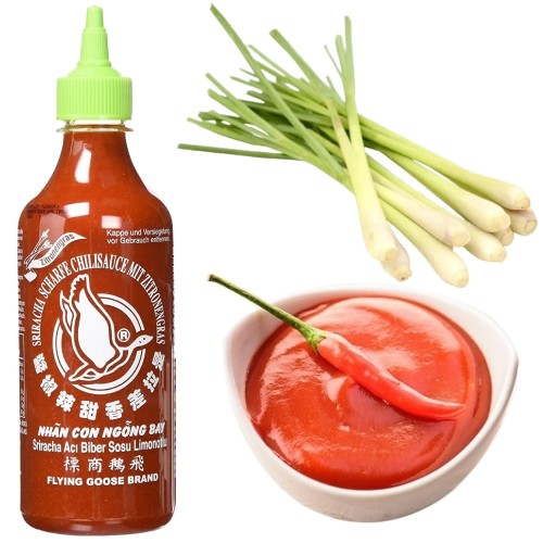 Sos Chili Sriracha z Trawą Cytrynową Gęsty i Ostry Smak 455ml FLYING GOOSE BRAND