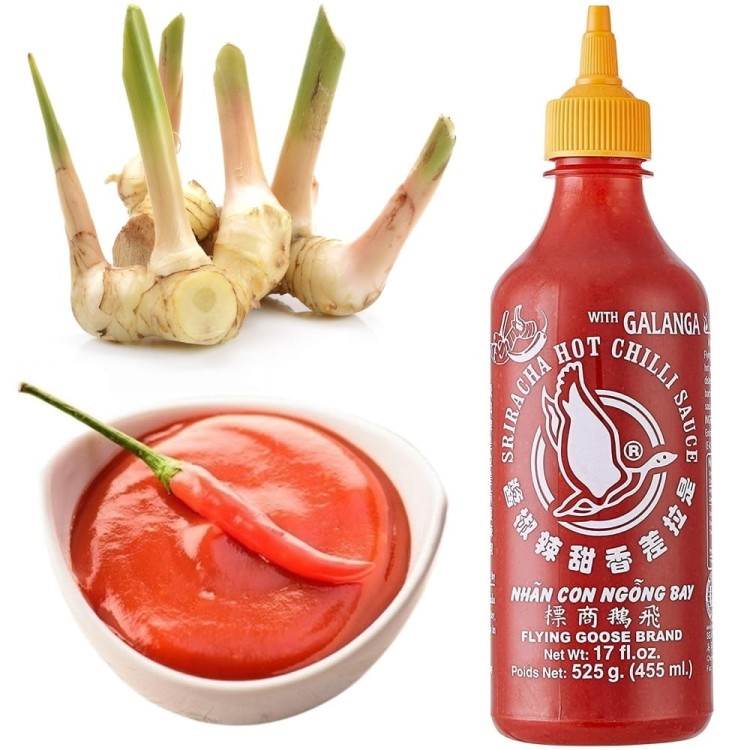 Tajski Ostry Sos z Papryczek Chili Sriracha z Galangalem Smak Galangal 455ml FLYING GOOSE BRAND