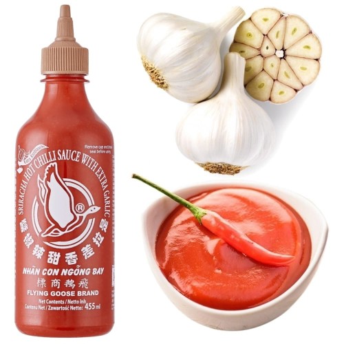 Sos Chilli Sriracha Ostry z Czosnkiem Smak Czosnkowy 455ml FLYING GOOSE BRAND