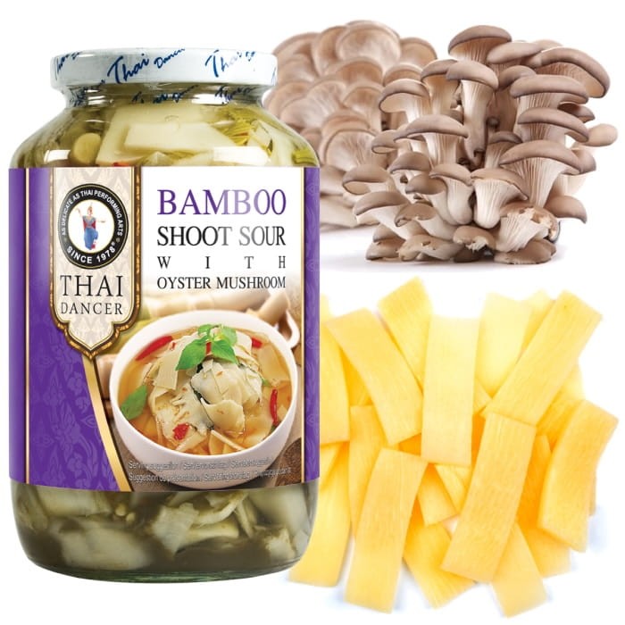 Pędy Bambusa Bamboo Slices z Grzybami Ostrygowymi w Słoiku 680g THAI DANCER