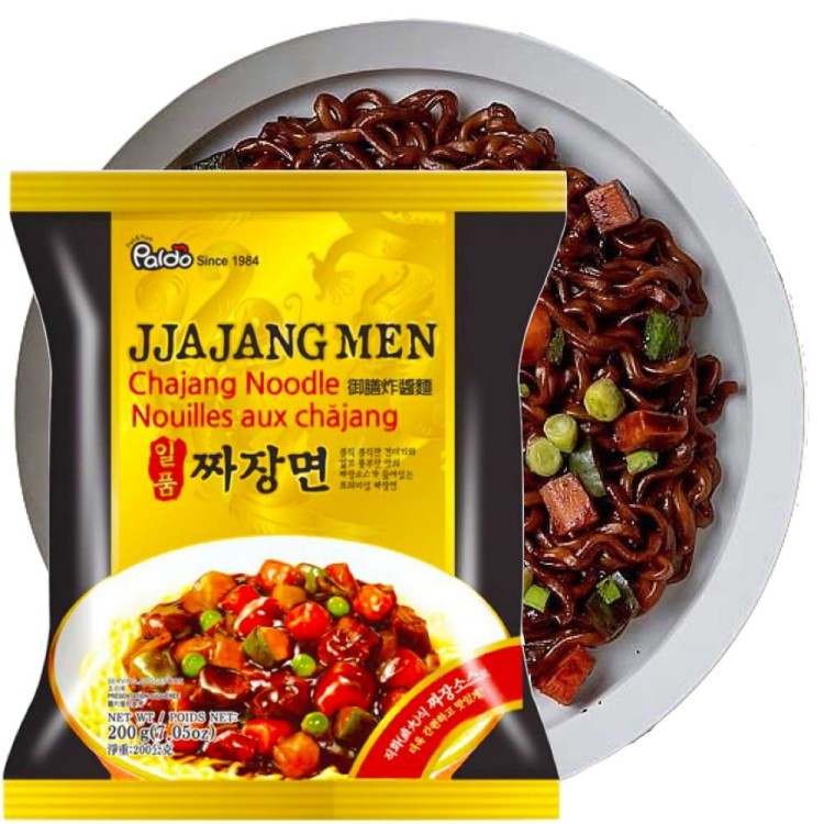 Koreańska Zupka Błyskawiczna Makaron Instant Ramen Jjajang Men Chajang Noodles 200g PALDO