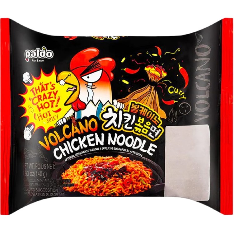 Koreańska Zupka Błyskawiczna Makaron Instant Ramen Ostry Volcano Chicken 140g PALDO