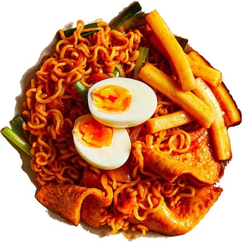 WIELOPAK Koreańska Zupka Błyskawiczna Makaron Instant Ramen Ostry Volcano Chicken 4x140g PALDO