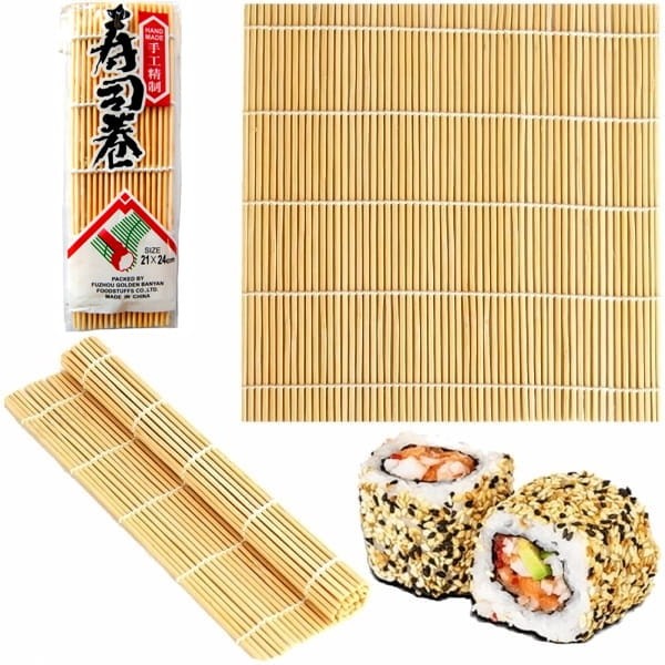 Mata Bambusowa Do Zawijania Rollowania Sushi OKRĄGŁA 21x24cm MAKI-SU