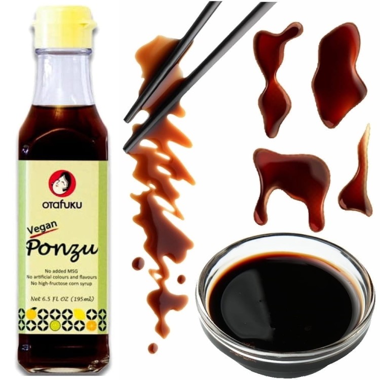 Japoński Aromatyczny Sos Sojowy PONZU z Cytryną i Yuzu VEGAN 195ml OTAFUKU