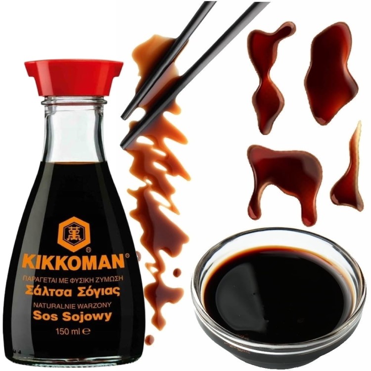 Japoński Sos Sojowy Do Sushi Naturalny z Dozownikiem 150ml KIKKOMAN
