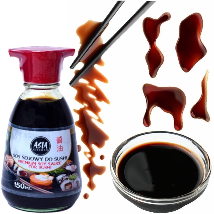 Sos Sojowy Japoński Dyspenser Do Sushi Premium Soy Sauce 150ml ASIA KITCHEN