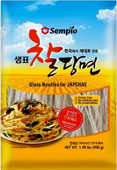 Koreański Makaron z Tapioki i Batatów Glass Noodles 900g SEMPIO