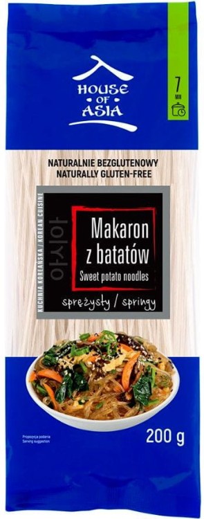 Makaron z Słodkich Ziemniaków Batatów Glass Noodles 200g HOUSE OF ASIA