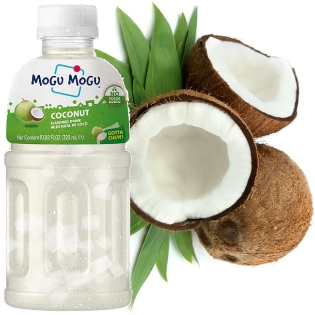 Tajski Napój Sok o Smaku Kokosowym z Nata De Coco Kokos 320ml MOGU MOGU