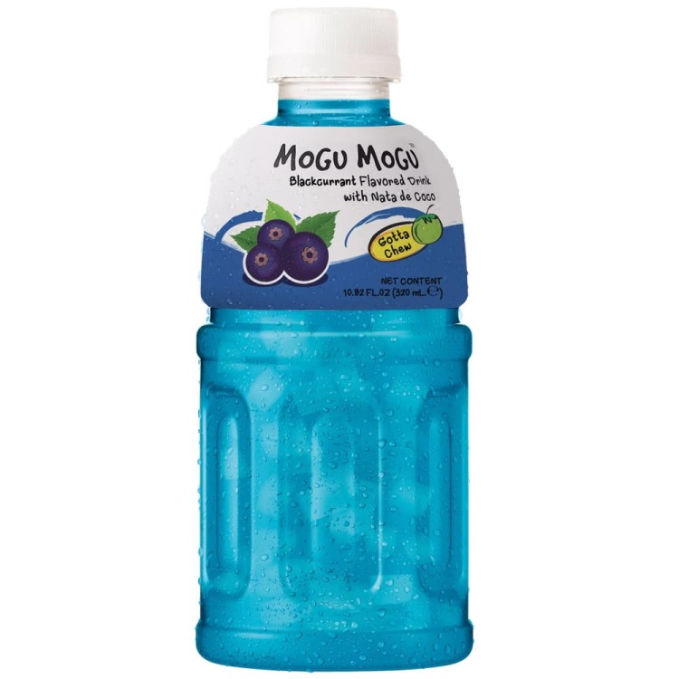 Napój o Smaku Czarnej Porzeczki z Dodatkiem Nata De Coco 320ml MOGU MOGU