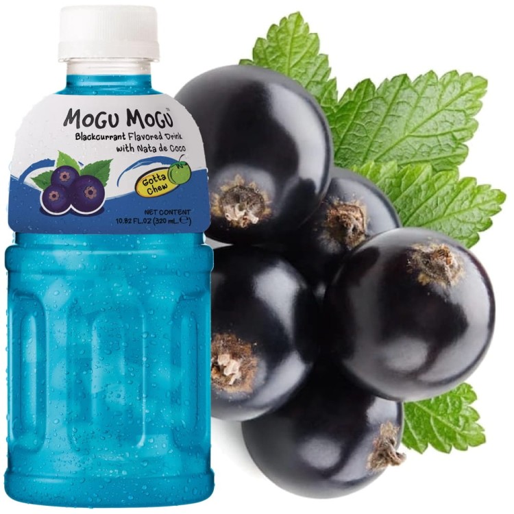 Napój o Smaku Czarnej Porzeczki z Dodatkiem Nata De Coco 320ml MOGU MOGU