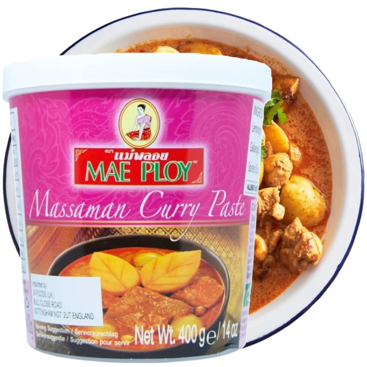 Ostra Tajska Pasta Curry Massaman Matsaman z Przyprawami 400g MAE PLOY