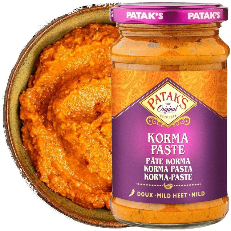 Indyjska Pasta Curry KORMA Łagodna Indie Mild Curry Paste 290g PATAKS