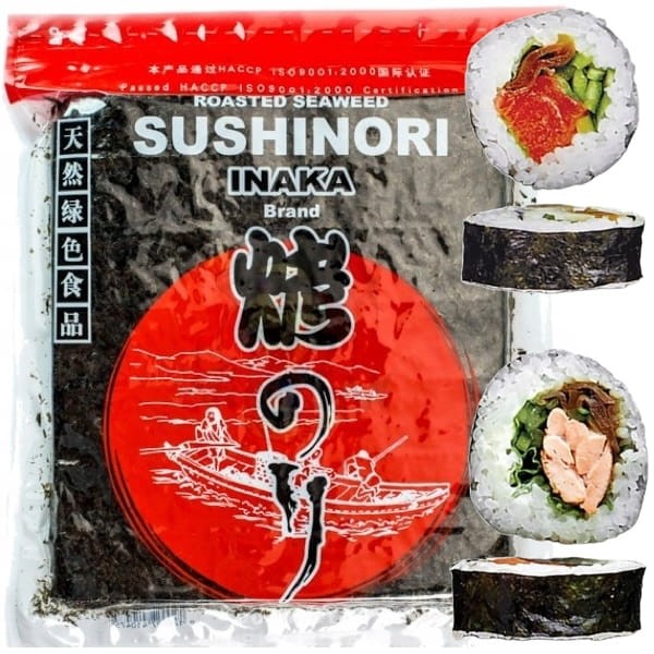 Suszone Wodorosty Glony Algi Morskie Yaki Nori Do Sushi CZERWONE 50 Sztuk RED OCEANS KAISER