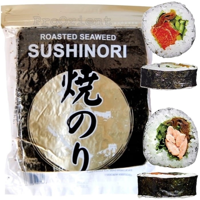 Suszone Wodorosty Glony Algi Morskie Yaki Nori Do Sushi PLATYNOWE 50 Sztuk PLATINIUM OCEANS KAISER