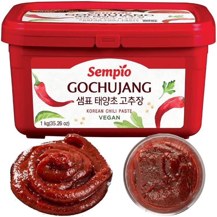 Koreańska Ostra Gęsta Pasta Chili Gochujang Korean Paste VEGAN 1kg SEMPIO